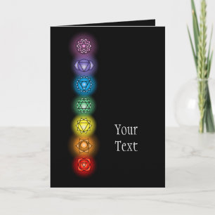 Seven Chakras Wenskaart Kaart