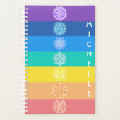 Seven Chakras White Mandalas Rainbow Planner (Voorkant)