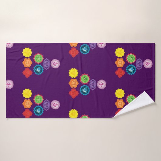 Seven Chakras Yoga Art Bad Handdoek (Badhanddoek)