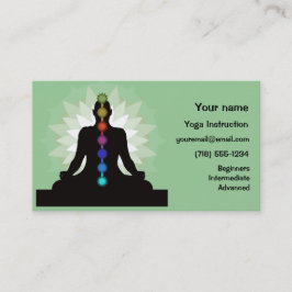 Seven Chakras Yoga Design Visitekaartjes