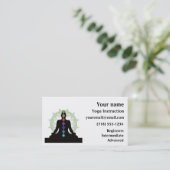 Seven Chakras Yoga Design Visitekaartjes (Staand voorkant)