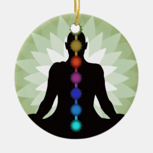 Seven Chakras Yoga Pose Ornament