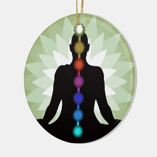 Seven Chakras Yoga Pose Ornament (Links)