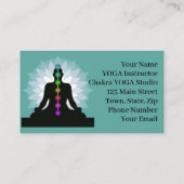 Seven Chakras Yoga Position Design Visitekaartje (Achterkant)