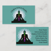 Seven Chakras Yoga Position Design Visitekaartje (Voorkant / Achterkant)