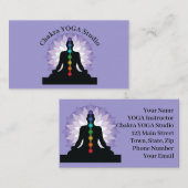 Seven Chakras Yoga Position Design Visitekaartje (Voorkant / Achterkant)