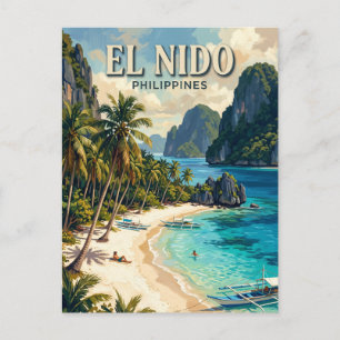 Seven Commandos Beach El Nido Filipijnen Briefkaart