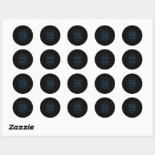 Seven Continent Club Blue Ronde Sticker (Vel)