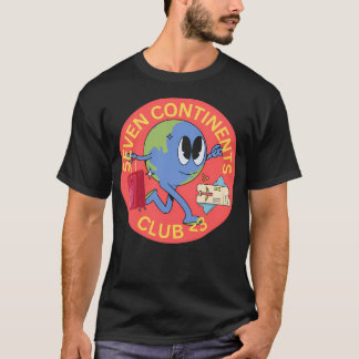 Seven Continents Club Cartoon T-shirt