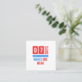 Seven days without figure skating makes one weak vierkante visitekaartje (Staand voorkant)