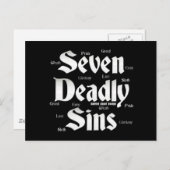 Seven Deadly Sins Logo Briefkaart (Voorkant / Achterkant)