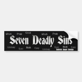 Seven Deadly Sins Logo Bumpersticker