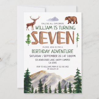 Seven Explorer Boy Birthday  Kaart