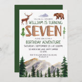 Seven Explorer Boy Birthday  Kaart (Voorkant / Achterkant)