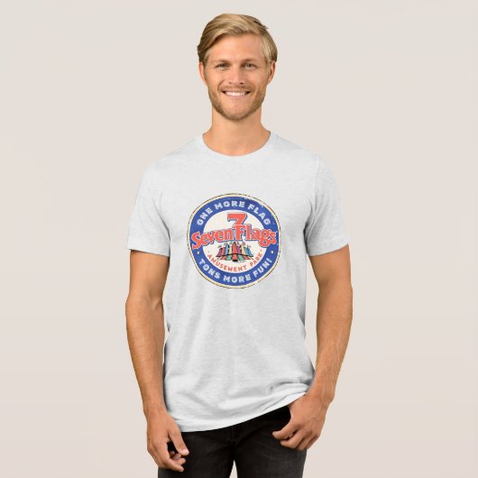 Seven Flags Amusement Park Tri-Blend Shirt (Voorkant volledig)