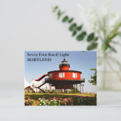 Seven Foot Knoll Light, Maryland Briefkaart (Staand voorkant)