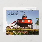 Seven Foot Knoll Light, Maryland Briefkaart (Voorkant / Achterkant)