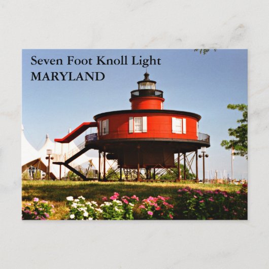 Seven Foot Knoll Light, Maryland Briefkaart (Voorkant)