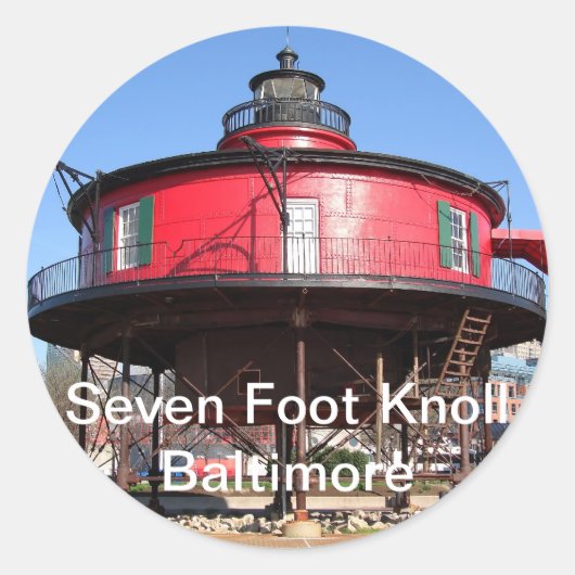 Seven Foot Knoll Vuurtoren Stickers (Voorkant)