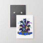 Seven-Headed Lightning Dragon Button (Voorkant / Achterkant)