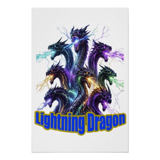 Seven-Headed Lightning Dragon Perfect Poster (Voorkant)