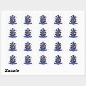 Seven-Headed Lightning Dragon Vierkante Sticker (Vel)