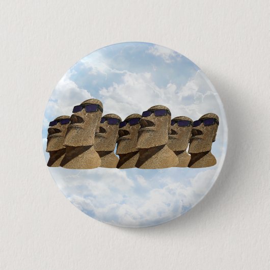 Seven Hip Moai - Ronde Button (Voorkant)
