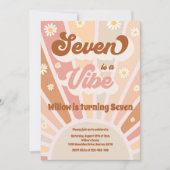 Seven is een Vibe Boho Sunshine 7e verjaardag Kaart (Voorkant)