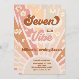 Seven is een Vibe Boho Sunshine 7e verjaardag Kaart