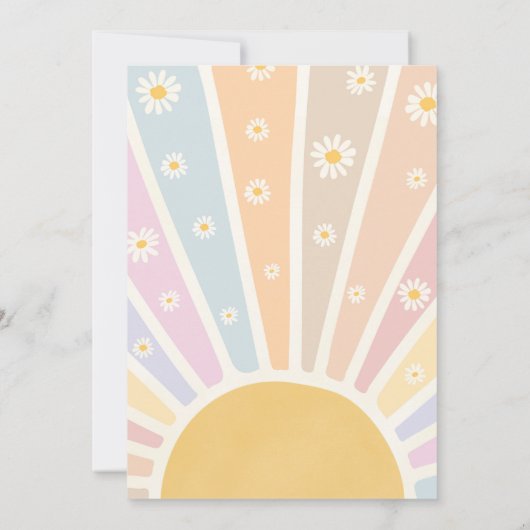 Seven is een Vibe Boho Sunshine 7e verjaardag Kaart (Achterkant)