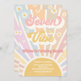 Seven is een Vibe Boho Sunshine 7e verjaardag Kaart
