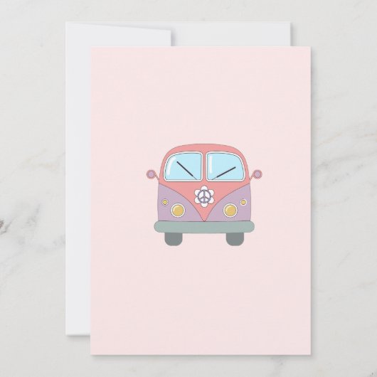 Seven is een Vibe Groovy Retro Daisy 7e verjaardag Kaart (Achterkant)