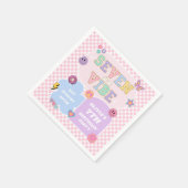 Seven is een vibe preppy patch 7e verjaardagsfeest servet (Hoek)