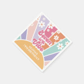 Seven is een Vibe Retro Sunshine Rainbow Daisy Servet (Hoek)