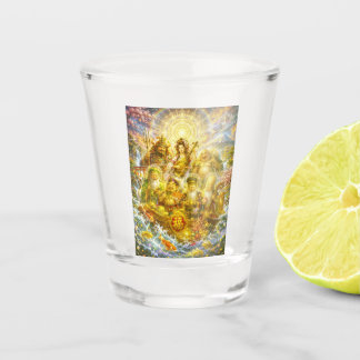 Seven Lucky Gods -Japanese Gods- colorful art Shot Glas