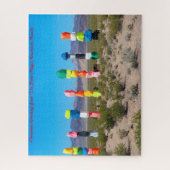 Seven Magic Mountains Nevada. Kerstgroeten Legpuzzel (Verticaal)