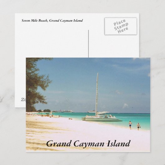 Seven Mile Beach, Grand Cayman Island Briefkaart (Voorkant / Achterkant)