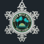 Seven Mile Beach Grand Cayman Island Tin Sneeuwvlok Ornament<br><div class="desc">Seven Mile Beach Grand Cayman Island</div>