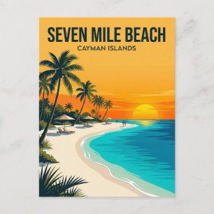 Seven Mile Beach Kaaimaneilanden Briefkaart