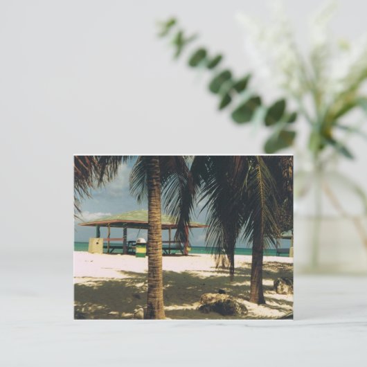 Seven Mile Beach Kaart, Grand Cayman Island Briefkaart (Staand voorkant)
