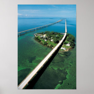 Seven Mile Bridge en Pigeon Key, Florida Keys Poster