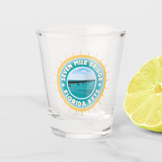Seven Mile Bridge Florida Keys Shot Glas (Voorkant)