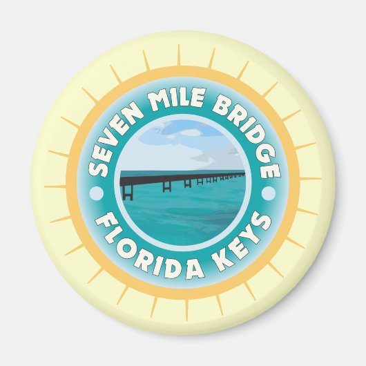 Seven Mile Bridge in Florida Keys Magneet (Voorkant)