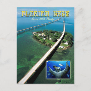 Seven Mile Bridge & Pigeon Key, Florida Keys Briefkaart