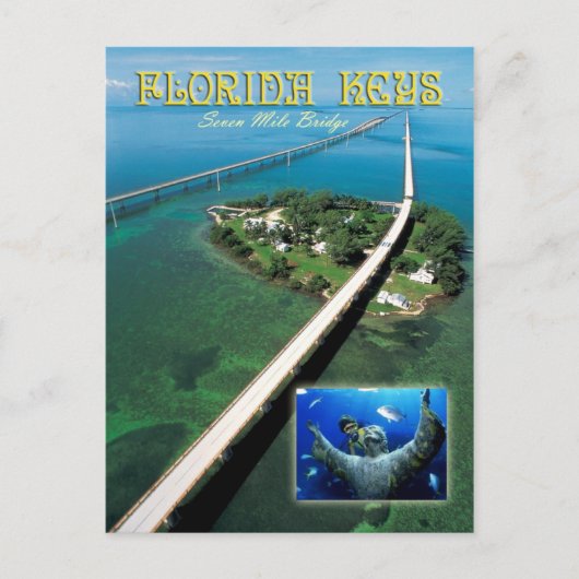 Seven Mile Bridge & Pigeon Key, Florida Keys Briefkaart (Voorkant)