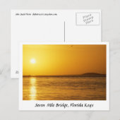 Seven Mile Bridge Sunset, Florida Keys Briefkaart (Voorkant / Achterkant)