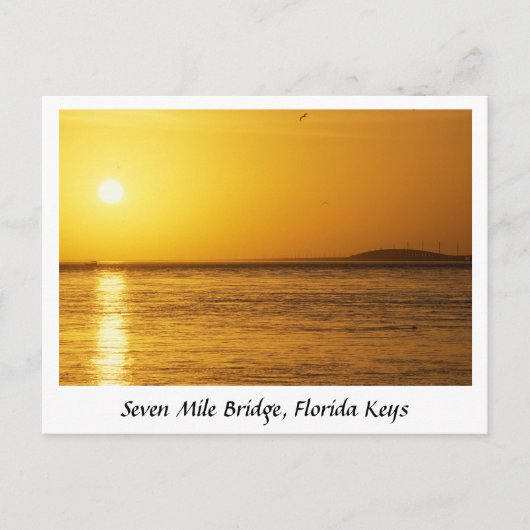 Seven Mile Bridge Sunset, Florida Keys Briefkaart (Voorkant)