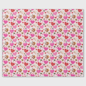 Seven Photo Valentijnsdag Heart Cadeaupapier (Vlak)