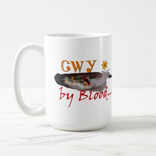 Seven Pointed Star Cherokee door bloedontwerp Koffiemok (Links)