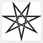 Seven Pointed Star Vierkante Sticker (Voorkant)